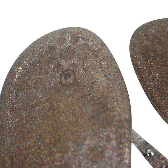Jimmy Choo Glitter Jelly Rubber Thong Sandals Size 39 - Picture 7 of 13